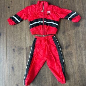 Vintage 90s Chicago Bulls Mighty Mac Windbreaker Jacket & Pants Tracksuit 24m